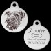 Irish Wolfhound Engraved 31mm Large Round Pet Dog ID Tag